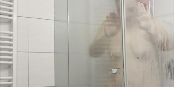 german bbw showering and showing full body and face
