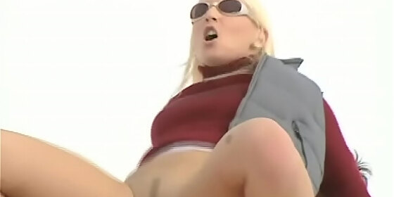 gina blonde anal in the snow