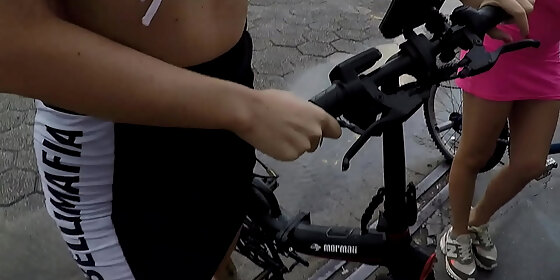 two hotties cycling without panties in the rain barbara alves pernocas