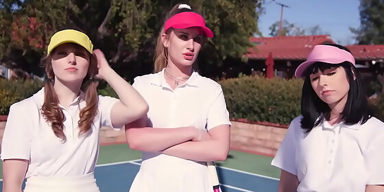teen babe and her bffs fucked by coach