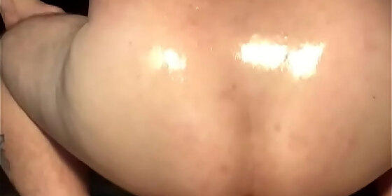 oiled up anal dildo while vibe solo outdoor horny fun