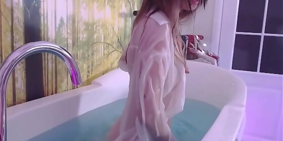 girl in the bath