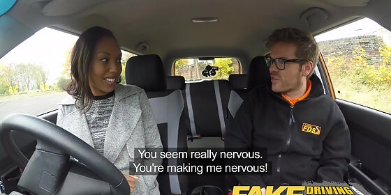 fake driving school pretty black girl seduced by driving instructor