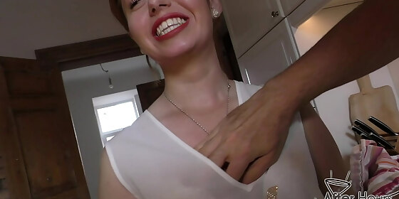 gorgeous petite spinner virgin student gives me a blowjob