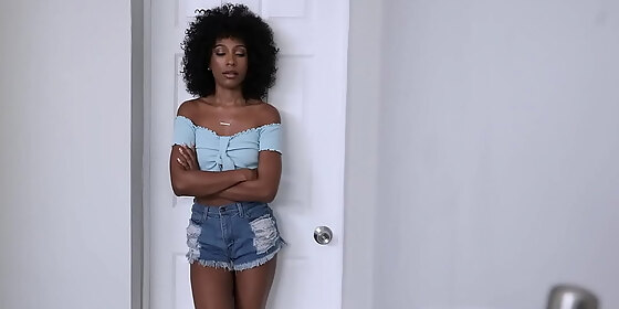 ebony step daughter caught step dad jerking off