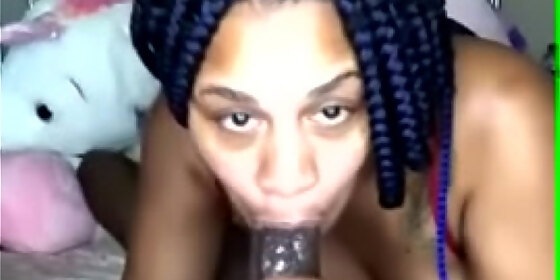 ebony giving sloppy head