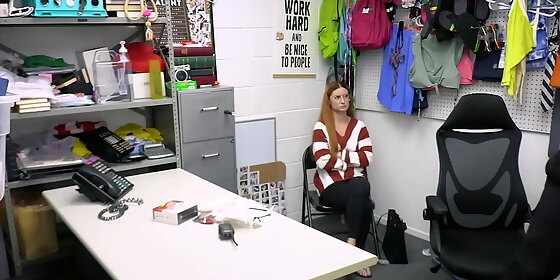 this cute geeky shoplifter chick got caught and her tight pussy will get a harsh punishement today