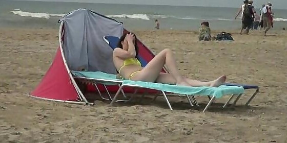 dutch teen outdoor beach massage fuck