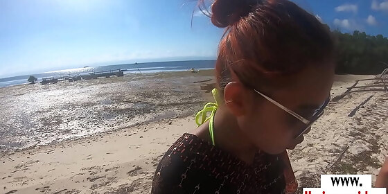 petite amateur thai teen cherry fucked by a big white cock at the beach