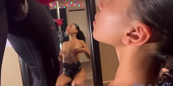 the lovely luna lures mysterymeatxxx into her room and seduces him with her pole tricks