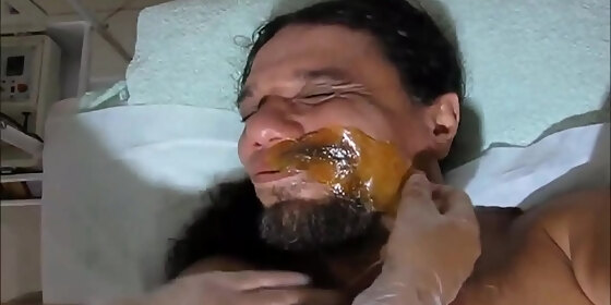 shaving your mustache with hot wax to record porno kissing the brand new ninfetti
