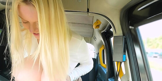 fake taxi blonde with huge fucking tits gets creampied