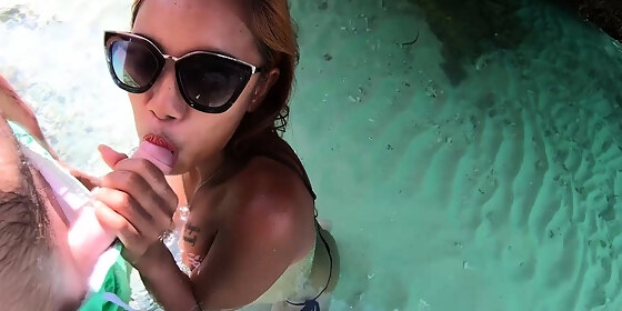 couple sex in public on deserted island