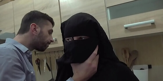 hairy muslim wife was punished by hard sex