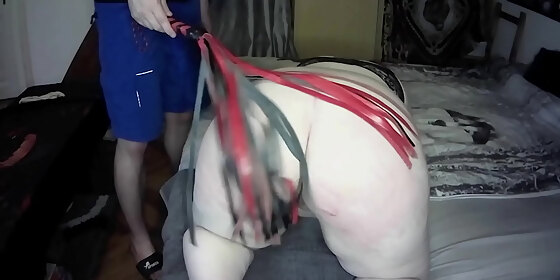 bbw white ass spanked and whipped real hard