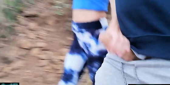 a stranger girl touches my cock while we go for a walk and it makes me want to piss