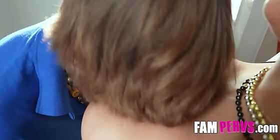 boy gets to touch his stepsisters big natural tits