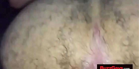 felching spray cream in ass and lick it off