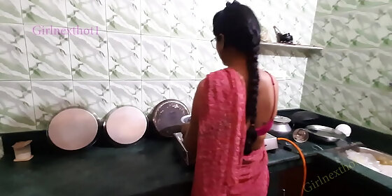 indian bhabi fucked in kitchen by devar bhabi in red saree