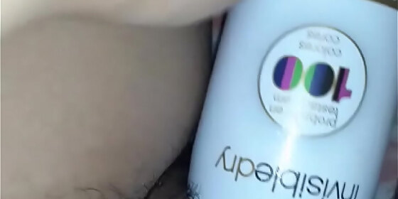 playing with deodorant