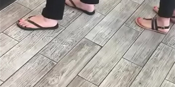sexy feet in flip flops