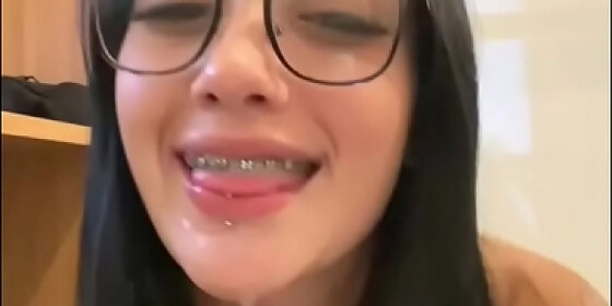 joi naughty student needs to pass the year and sucks teacher until she gets milk on her face wine flaming