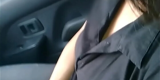 slut wife groped in the car before going to the motel exoticfuckcolombian