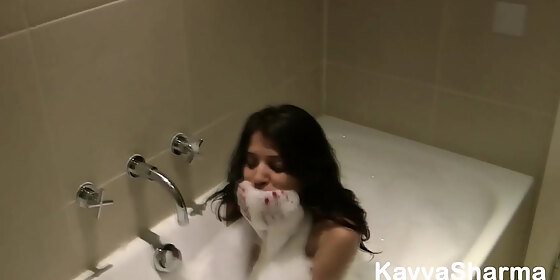 indian gujarati babe kavya in bath tub fingering her tight pussy in dirty hindi audio