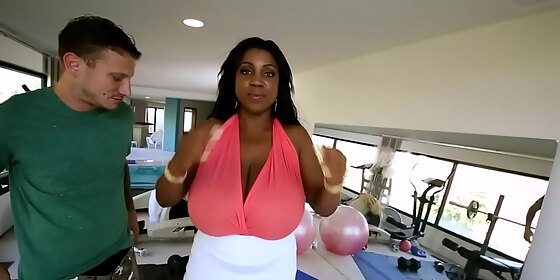 massive ebony jugs jizzed