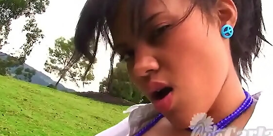 petite teen solo slut cute carla stripping outdoors