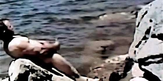 lakeside nude jackin in the sun