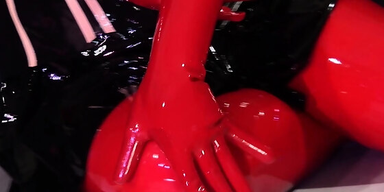 bitch in latex gets arse fucked