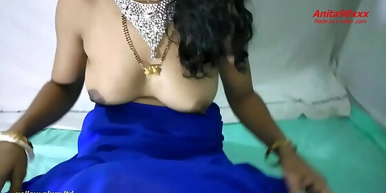 indian hot sexy bhabi ki chudai blue saree me desi video