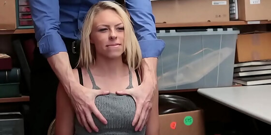 mall officer dad fucks his stepdaughter s friend for stealing