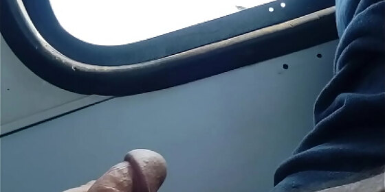 handsome hottie putting his dick out on the bus