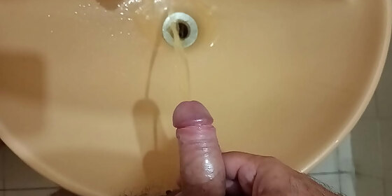 hard cock pissing