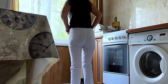 step mom took off her pants before anal sex with step son in the ass