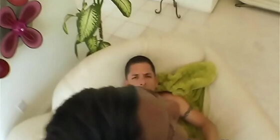 big tits ebony coffee brown rides hard cock reverse cowgirl