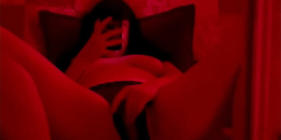 chubby amateur rubbing clit in crotchless panties