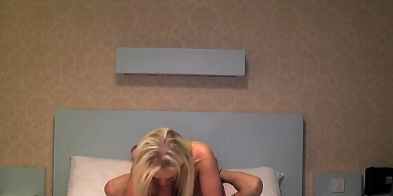horny blonde gets oral