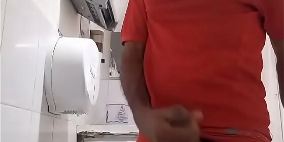straight guy likes to be seen touching his dick in a public bathroom