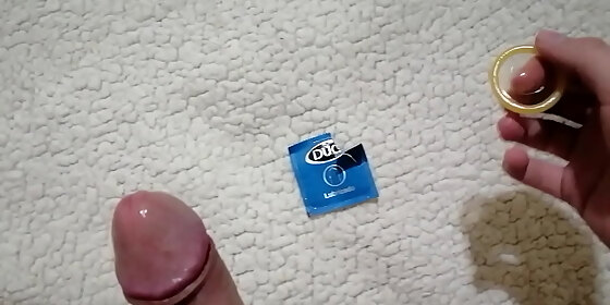 how to put on the condom shaving