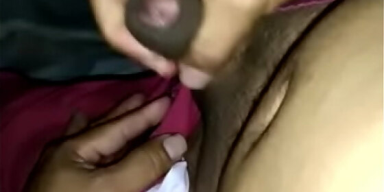 handjob while licking a tit