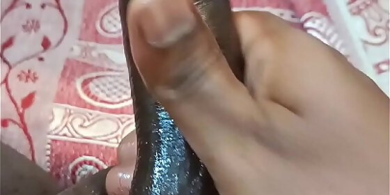 hard black cock jerking