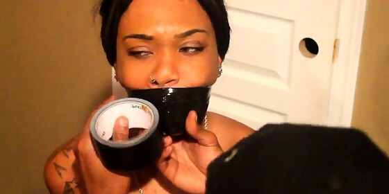 ebony gagged