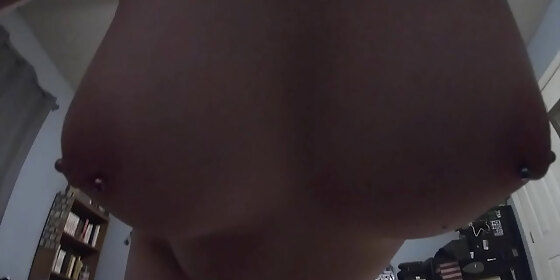 swapping oral sex with slow mo shot of amazing pierced titties