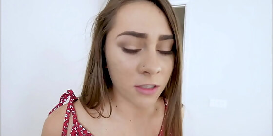 teen stepsister fucked by stepbrother after catching him pov