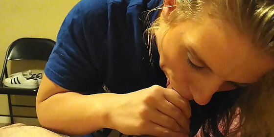 sexy young blonde milf takes big cock down her throat like a champ
