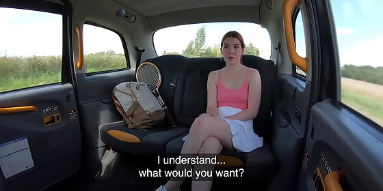 fake taxi pale skinned tennis payer is fucked hard over the taxi bonnet