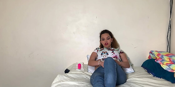 sexy girl masturbating with hand